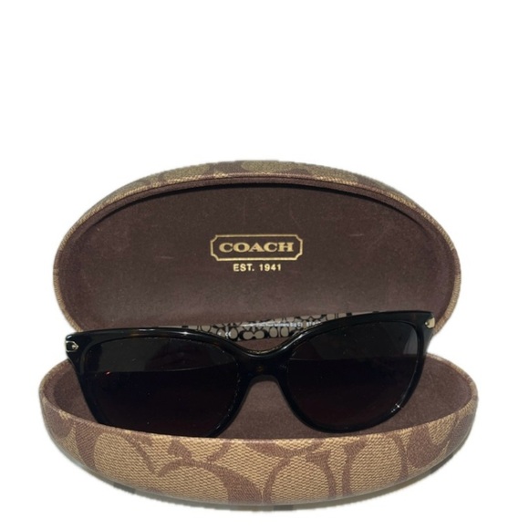 Coach Sunglasses W/ C Signature on Frames, incl. Coach Hardshell Case HC8132 - Picture 1 of 16